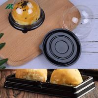 Boîtes à gâteaux en plastique transparent PET recyclé écologiques Yuxuan, emballages pour muffins, dômes individuels pour gâteaux de lune, sushis, aliments pour bébés