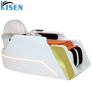 KISEN Fauteuil de lavage capillaire à vapeur de haute qualité, lit de shampoing électrique moderne pour spa avec hydrothérapie et massage thaïlandais, à vendre - Product Image 1