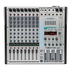 DSP — console de mixage 8 canaux avec son professionnel, mixeur audio, effets numériques 99 DSP intégré, 48V, avec alimentation fantôme