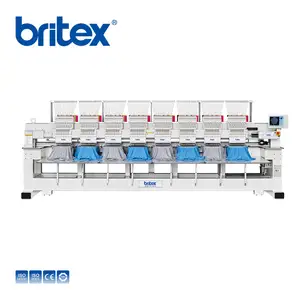 Cheapbritex BR-1208 eight 8 Heads 12 15 Needles computerized t shirts embroidery machines guangdong embroidery machine