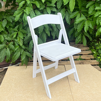 Chaise de jardin pliante en résine PP blanche, confortable, pour événements et location