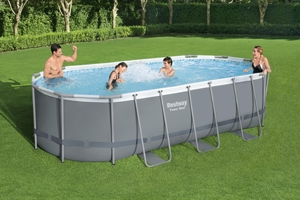 Best Way 56710 <span class=keywords><strong>Power</strong></span> <span class=keywords><strong>Steel</strong></span> Juego de <span class=keywords><strong>piscina</strong></span> sobre el suelo Familia para adultos <span class=keywords><strong>Piscina</strong></span> al aire libre <span class=keywords><strong>Piscina</strong></span> con marco de acero 5,49 M X 2,74 M X 1,22 m - Product Image 4