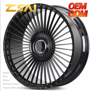 Jantes en alliage d'aluminium forgées noires à rayons multiples pour voiture, 18 19 20 21 22 23 24 pouces, 6x139.7, pour GRT Patrol <span class=keywords><strong>Cima</strong></span> 350Z Murano - Product Image 1