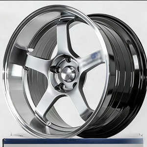 Cerchi in Lega GT Racing all'Ingrosso 15 16 17 18 Pollici, Cerchi JDM a <span class=keywords><strong>5</strong></span> Razze 4X100 5X100 5X114.3, Cerchi Flow Forming con Bordo Profondo - Product Image 1