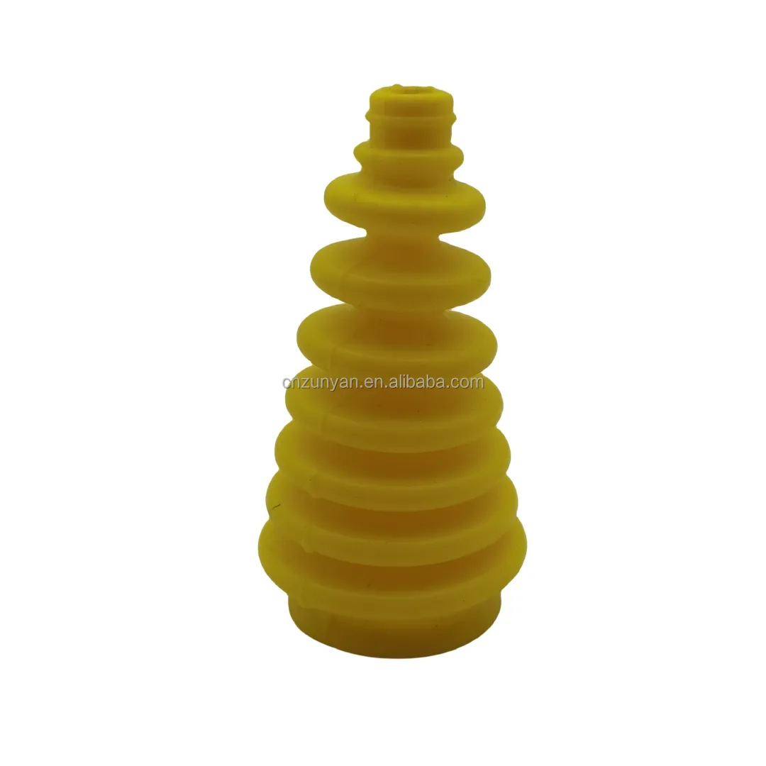 Yellow Colored Vulcanized PU Polyurethane Coupling Silicone Rubber Protective Cover Bellow