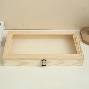 Scatole <span class=keywords><strong>Regalo</strong></span> <span class=keywords><strong>in</strong></span> <span class=keywords><strong>Legno</strong></span> Pronte per la Spedizione, Contenitori Trasparenti per Organizzazione ed Esposizione, Scatole Rettangolari Personalizzabili per Imballaggio - Product Image 2