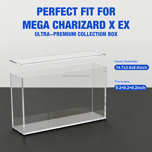 Boîte de présentation et étui de luxe en acrylique transparent moderne pour Pokémon Mega <span class=keywords><strong>Charizard</strong></span> X EX UPC pré-assemblé - Product Image 2