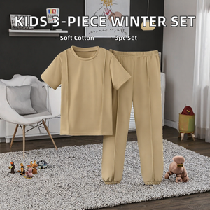 Ensemble de vêtements pour garçons kaki, t-shirt décontracté, pantalon de jogging, tenue à manches courtes, vêtements pour enfants pour l'automne et l'hiver - Product Image 5