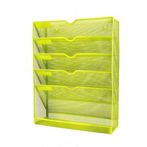 Sam Office or Home Purple Mesh Desk Organizer 6 Layers Paper Holder Desktop <b>File</b> Letter Mail <b>Document</b> Sorter - Product Image 3