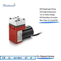 Pompe à micro-diaphragme pour échantillonnage chimique, résistante à la corrosion et à la chaleur, personnalisable en gros, mini-pompe à gaz 24V, tête en acier inoxydable 304