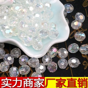 Perles rondes brillantes en acrylique transparent de couleur AB, 6-12 mm, pour la création de bijoux - Product Image 5
