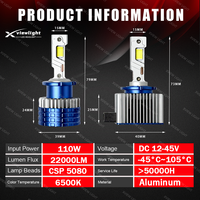 Kit de Phares LED Xview D1S pour BMW 110W Auto D1S D3S Canbus D1R D2R D4S, Ampoules LED Compatibles avec Véhicules BMW