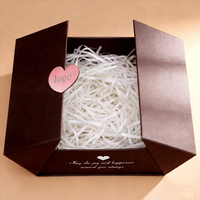 Emballage cadeau personnalisé avec logo, laminage brillant, gaufrage, carton rigide unique de luxe, double porte à ouverture magnétique