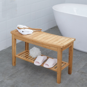 Di Bambù Panca Sgabello Bambusi Doccia Sgabello Panca con Mensola in Legno per Uso Interno O <span class=keywords><strong>Esterno</strong></span> Vasca Idromassaggio Panca con mensola di Immagazzinaggio - Product Image 3