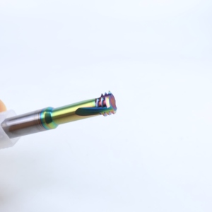 Cortador de hilo de carburo sólido de tungsteno Fresas de extremo de hilo de tres flautas con revestimiento de color - Product Image 5