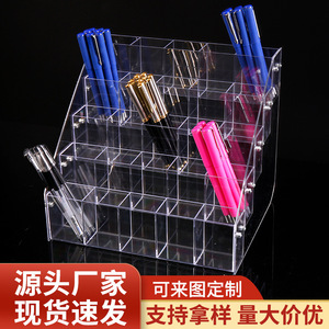 <b>Acrylic</b> Pen Holder Display Rack Transparent Plastic Desktop Vertical <b>Storage</b> For Pens Pencils Gel Pens Ballpoint Pens - Product Image 5