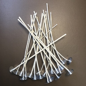 Mèches de bougies en coton organique pré-revêtu <span class=keywords><strong>à</strong></span> base métallique pour la fabrication artisanale de bougies parfumées, en gros, pour une combustion propre - Product Image 4