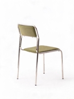 Chaise de salle à manger en velours de style vintage français, empilable, dossier Bauhaus, pour la maison, le bureau et l'hôtel