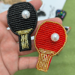 Patch brodé rétro pour femme, accessoires de tennis de table, avec logo dentaire, petits motifs perlés, cadeaux tendance 2026 - Product Image 2