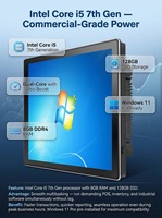 SANDU - Punto de Venta Industrial con Pantalla Táctil, Windows 10/11, Intel I7, Pantalla Táctil Capacitiva de 10 Puntos, Impresora Térmica de 58 mm/80 mm, SSD de 128 GB