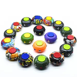 EDC Mainan Spinner Fidget, Multi Warna Anti Stres Tekan Tombol Bola Bergulir