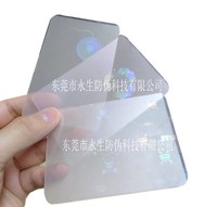 Pochette d'étiquette autocollante de superposition d'hologramme 3D transparente et personnalisée