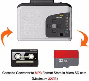 Portable Cassette <b>Player</b> with AM/FM Radio, Built-In Speaker and Standalone <b>MP3</b> Conversion - Product Image 5