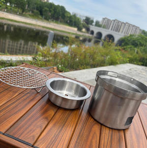 Juego <span class=keywords><strong>de</strong></span> Estufa <span class=keywords><strong>de</strong></span> Carbón para Preparar Té y Fogata para Calefacción en Exteriores e Interiores, Cocina <span class=keywords><strong>de</strong></span> Camping Doméstica, Estufa para Barbacoa - Product Image 3