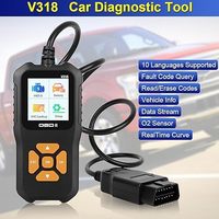 Escáner OBD2 ELM327, Inspección Completa del Vehículo, Lectura y Eliminación de Códigos, Instrumento de Diagnóstico de Fallas Automotrices V318