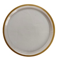 Assiette de fête ronde originale en or pour table de mariage, assiettes en plastique pour chargeur de mariage
