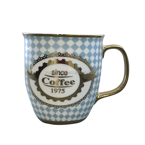 Powkidydy — tasse à café en <span class=keywords><strong>porcelaine</strong></span> dorée et en céramique <span class=keywords><strong>Fine</strong></span>, luxe moderne, style arabe, avec poignée en or, 16oz - Product Image 4