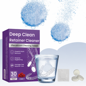 Comprimés nettoyants pour aligneurs dentaires en plastique, sûrs, sans résidus, nettoyant effervescent pour appareils orthodontiques, formule extra forte pour - Product Image 1