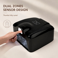 Lampe à ongles UV LED double zone, séchage rapide, portable, avec base magnétique détachable pour manucure professionnelle en salon ou à domicile