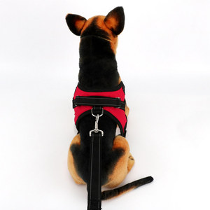 สายรัดกระเป๋าเป้สะพายหลังสำหรับสุนัขผ้าอ๊อกซ์ฟอร์ดพร้อมตาข่ายสำหรับใส่เดินได้อย่างปลอดภัยสีแดง - Product Image 5