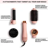 Revlon Professional Brosse Sèche-Cheveux Multifonctionnelle Tout-en-un à Air Chaud pour Boucler et Sécher les Cheveux