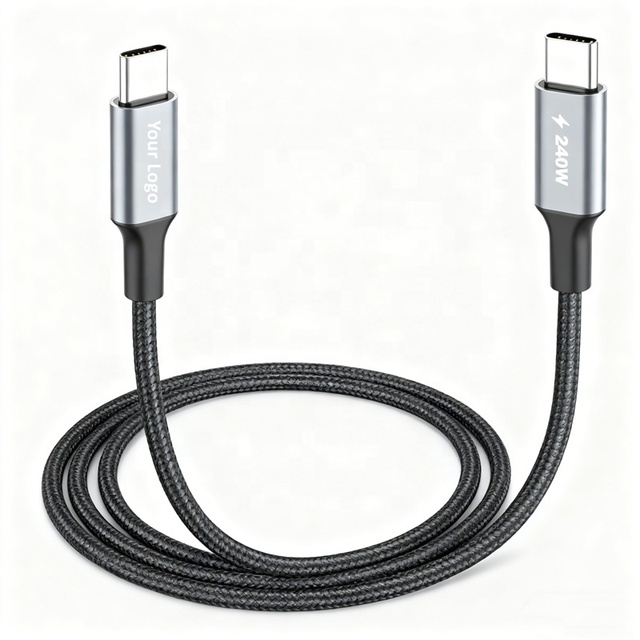 Type-C Charging Cable 240W for Phone Macbook Laptop Tablet Pd 3.1 Super Fast Charging Braided High Quality 48V 5A Type C Cable