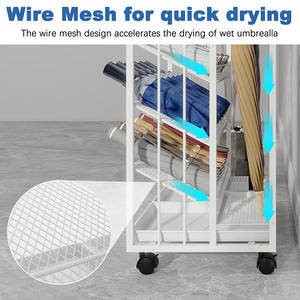 <span class=keywords><strong>Portaombrelli</strong></span> JH-Mech con Ruote <span class=keywords><strong>per</strong></span> Ingresso con Vassoio Raccogligocce Organizzatore <span class=keywords><strong>per</strong></span> Mazze da Golf <span class=keywords><strong>Portaombrelli</strong></span> in Metallo Nero - Product Image 3