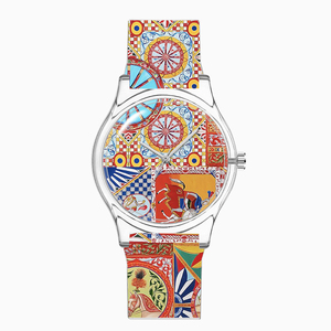 Tùy Chỉnh Thiết Kế Tái Chế Nhựa Cổ Tay Watch OEM Làm Cho Thiết Kế Của Riêng Bạn Sơn Nhựa Đồng Hồ Quay Số Strap In - Product Image 1