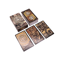 Cartes de Tarot français imprimées sur mesure, pas cher, cartes de Tarot noir voyage mystique, cartes Oracle