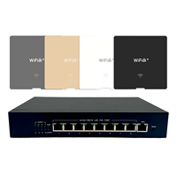 Pack Réseau Géré AX3000 WiFi 6 Pro - 4x Plaques murales AP + Switch PoE++ AC 9 ports avec prise en charge VLAN, Certifié CE, 120W, Garantie 1 an