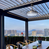 Pergola moderne en aluminium pour extérieur, toit à lames motorisées, imperméable, antirouille, taille personnalisée, pour villa, jardin, cour, patio
