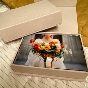 กล่องบรรจุภัณฑ์ของขวัญผ้าลินินพรีเมี่ยมสำหรับงานแต่งงานแบบหรูหราที่กำหนดเองสำหรับ USB แฟลชไดรฟ์เมมโมรี่สติ๊ก - Product Image 4