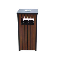 Mobilier d'extérieur unique en bois poubelle poubelle peut extérieur jardin rue recycler poubelle publique poubelle commerciale