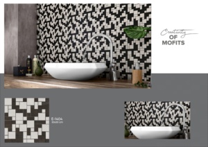 Vistaar Brand <b>Self</b> <b>Adhesive</b> Waterproof Mosaic Porcelain Super Black Kitchen <b>Bathroom</b> Backslash 3D <b>Bathroom</b> <b>Wall</b> <b>Tiles</b> 30x30 cm - Product Image 6