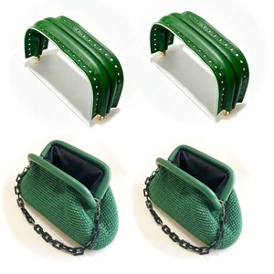 Chiusura per Borsa in Alluminio Rivestita in Pelle PU con Fori Preperforati per Creazione Fai-da-Te di Borse a Uncinetto, Regali e Ricambi - Product Image 3