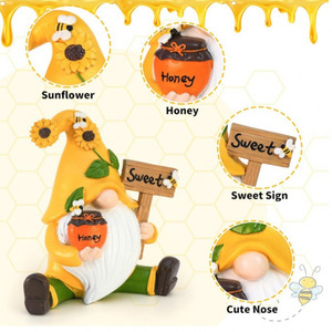 ตุ๊กตาเรซิ่นรูปดอกทานตะวันสีเหลือง ของตกแต่งสวนกลางแจ้ง ของตกแต่งโต๊ะ ของขวัญงานฝีมือ - Product Image 3