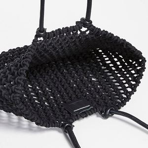 Bolso Tote Grande Personalizado para Mujer, Negro, de Ganchillo, para Playa, Fin de Semana, Primavera, Portátil, de Viaje - Product Image 4