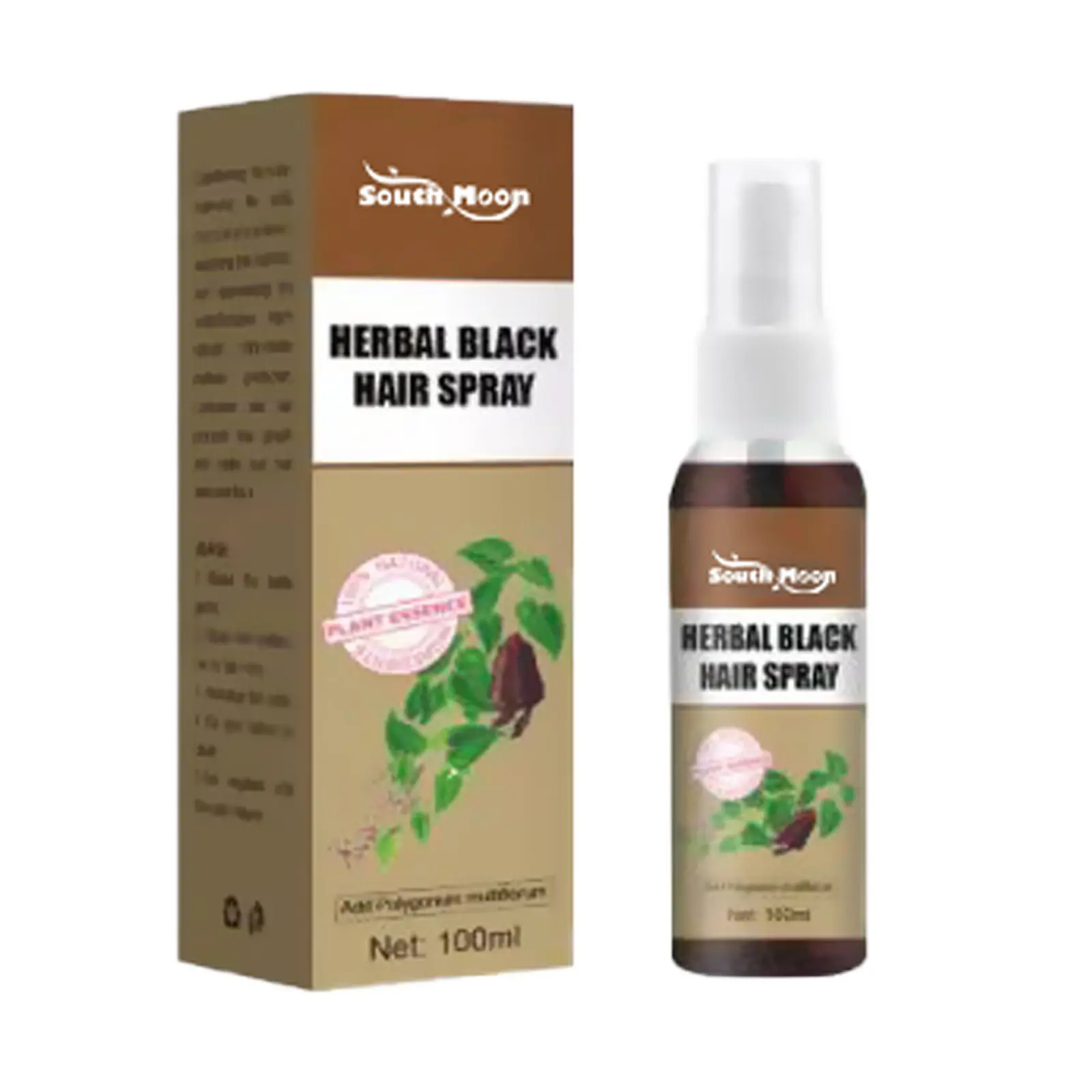 Wholesale Private Label Hair Spray Natural Care Gray Hair To Black Treatment Reduce Loss Herbal Black Hair spray