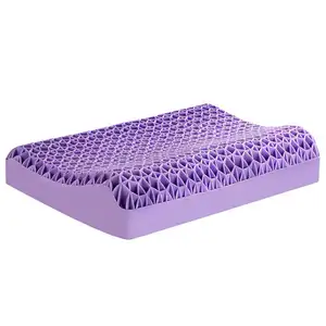 Almohada de cuello para dormir, almohada de silicona de malla transpirable, lavable, multifuncional, amigable con la piel, TPE, sin presión