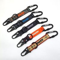 Offre Spéciale porte-clés extérieur Sublimation impression Logo lanière courte mousqueton porte-clés porte-clés pour cadeaux promotionnels